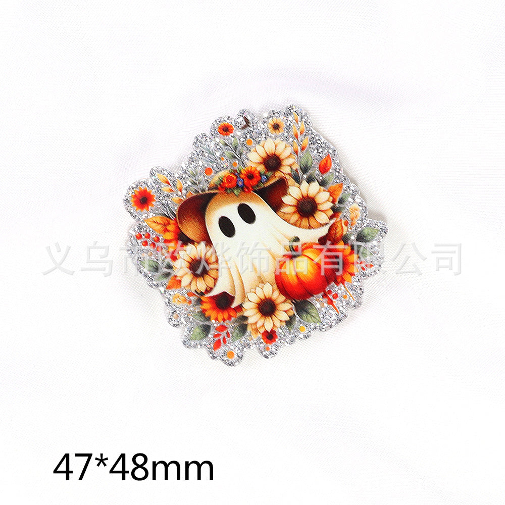 Wholesale 10pcs/pack New Halloween Acrylic DIY Patch Acrylic Flatback